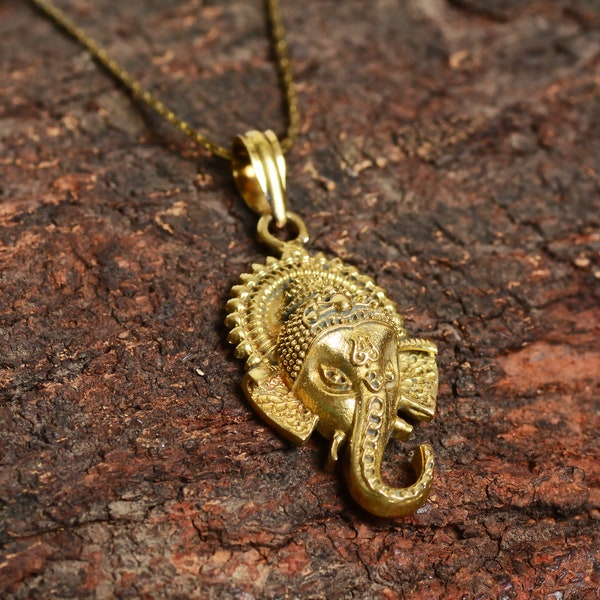 Lord Ganesha Pandant-Elephant Pandant Silver- Ganesh Ring- Pandant For Women-OM Ganesh Pandant For Women-Ganesha Brass Pandant-Handmade