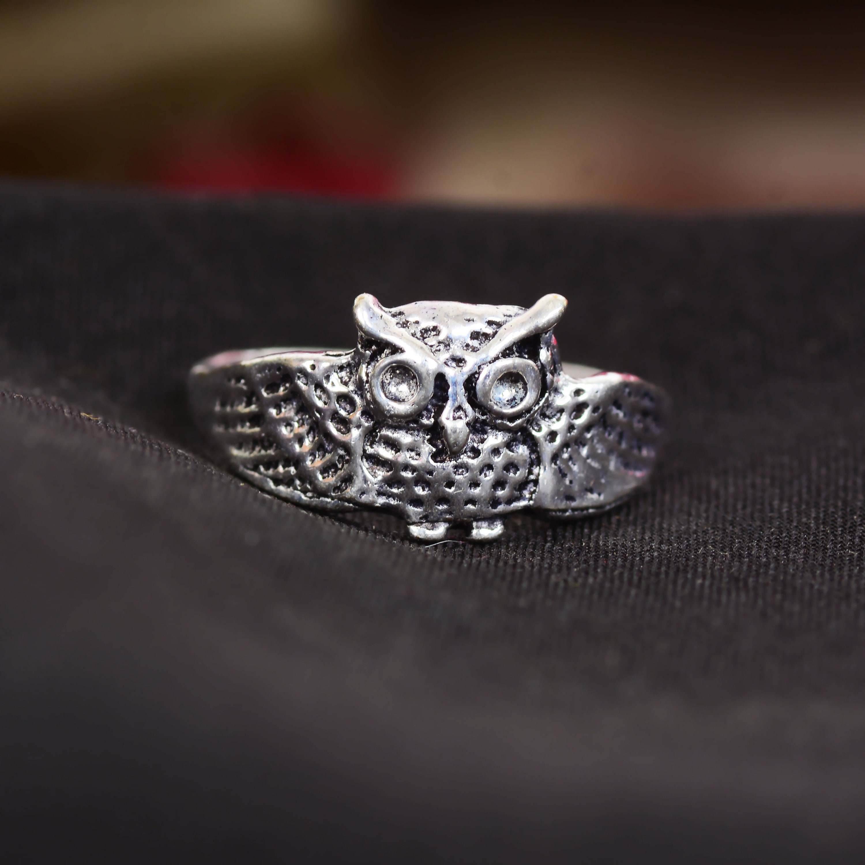 Handcrafted Vintage Silver Owl Ring | Unique Animal-Themed Jewelry for Men & Women