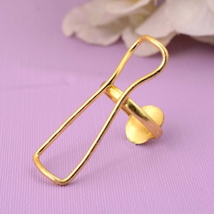 Janvi Jewelry Elegant Minimalist Geometric Open Loop Gold Plated Statement Ring for Women