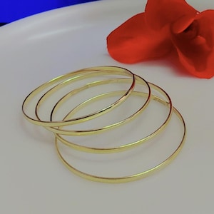 Goudmessing armbanden set, minimalistische stapelbare armbanden, dunne gouden armbanden, alledaagse sieraden, eenvoudige boho armband set cadeau voor haar