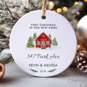 New Home Ornament - Personalized New Home Christmas Ornament - Custom New House Ornaments -  First Christmas In Our New Home Ornament