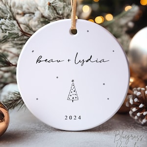 Couples Personalized Christmas Ornament - Our First Christmas Together - Couple&#39;s Custom Christmas Ornament With Names - New Couple Gift