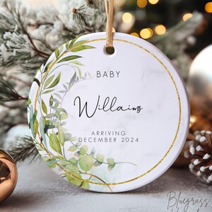 Baby&#39;s First Christmas Ornament, Personalized New Baby Ornament 2025, Baby Name Christmas Ornament, Baby Keepsake, Custom Baby Christmas