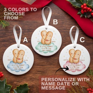 We’re Expecting Baby Ornament 2026 – Personalized Little Peanut Couple Ornament – Parents to Be Pregnancy Announcement Christmas Gift Bild 5