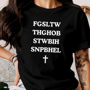 Johannes 3:16 Akronym Shirt - FGSLTTWGHOB Christliches T-Shirt, minimalistisches Bibelvers-T-Shirt, auf Glauben basierendes Geschenk, Evangelium Streetwear, religiöser Hoodie