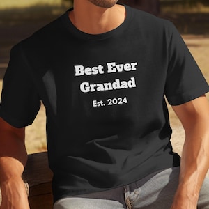 Personalised - Best Grandad Ever - Unisex Funny Grandad Grandparent Christmas Birthday Father&#39;s Day T-Shirt Personalized Custom Shirt