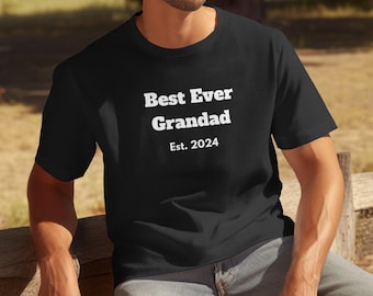 Personalised - Best Grandad Ever - Unisex Funny Grandad Grandparent Christmas Birthday Father's Day T-Shirt Personalized Custom Shirt
