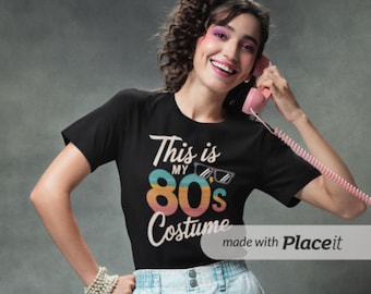 This Is My 80's Costume - Unisex Softstyle Funny Retro 1980's Halloween T-Shirt