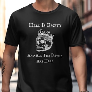 Hell Is Leer Shirt - Shakespeare Shirt, Goblincore Shirt, Gothic Grunge Ästhetik, Dark Academia, Mittelalterliches Shirt