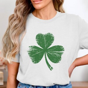 Shamrock (Distressed) Sweatshirt -  St. Patrick&#39;s Day Gift Sweatshirt Fun Clover Lucky Irish Sweatshirt, St Pattys Day Shirt Sweatshirt