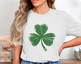 Shamrock (Distressed) Sweatshirt -  St. Patrick's Day Gift Sweatshirt Fun Clover Lucky Irish Sweatshirt, St Pattys Day Shirt Sweatshirt