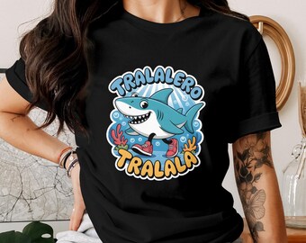 Italiaans Brainrot-T-shirt: grappig T-shirt met haaienmeme