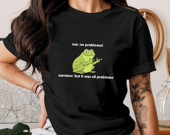 Funny Frog Shirt – “No Problemo” Frog T-Shirt, Chill Cartoon Frog Tee, Cute Amphibian Gift, Sarcastic Meme Shirt for Animal Lovers