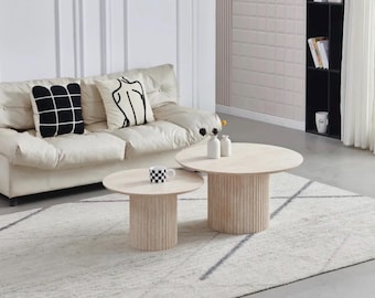 Mesa de centro Pila empilhável – Design escultural e elegância contemporânea