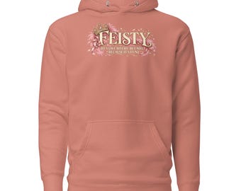 Sweatshirt mit frechem Kronen-Motiv – Witziger Spruch, glamouröses Geschenk in Pink und Gold für Frauen, die das Sagen haben
