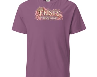 T-Shirt mit frechem Kronen-Motiv – Witziger Spruch, glamouröses Geschenk in Pink und Gold für Frauen, die das Sagen haben