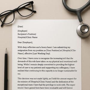 11 cartas de renuncia de enfermeras. Ejemplos de avisos de dos semanas para enfermeras. Microsoft Word editable.