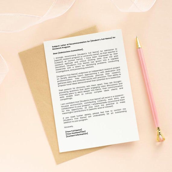 Lettre de recommandation à Modèles de lettre de