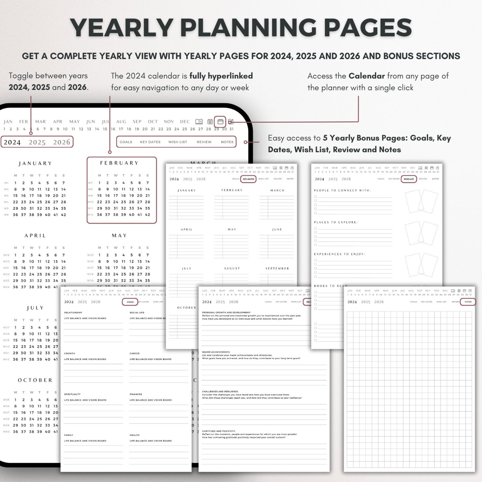 ADHD Planner Goodnotes 2024 iPad Digital Journal Digitalplanner, Daily ...