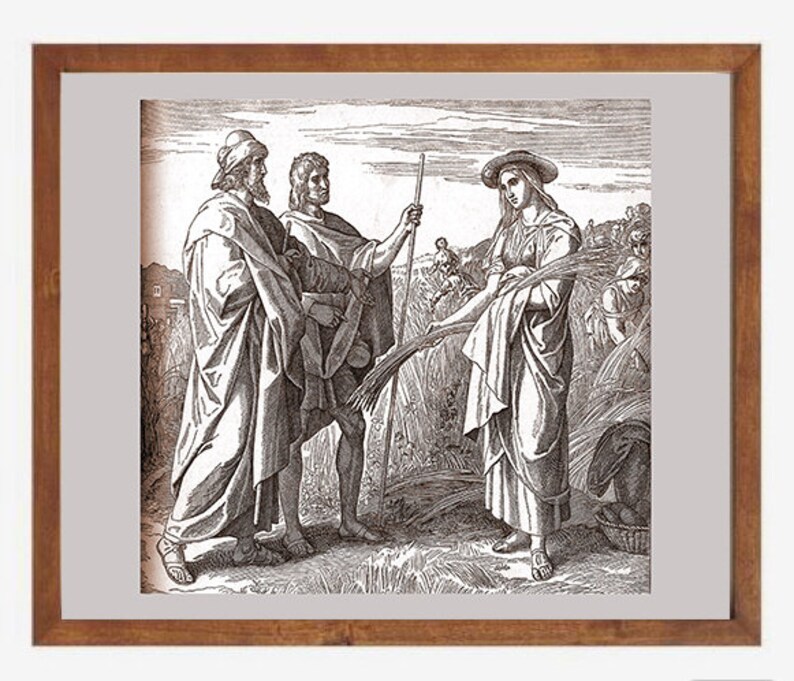 Rufus and Boaz Vintage Bible Art Print (digital Download) - Etsy