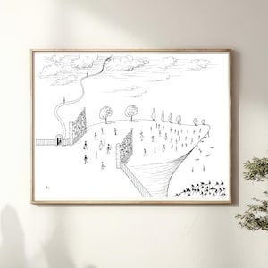 Impresión digital! Mateo 7:13-14 Camino estrecho y ancho Arte de Jesús, arte bíblico, póster cristiano, escrituras bíblicas, arte mural bíblico, póster bíblico