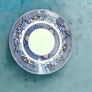 Vintage Churchill Blue Willow Saucers