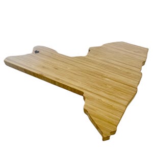 New York State-Shaped Personalized Bamboo Cutting Board | Sierra Heirloom | All 50 states Available