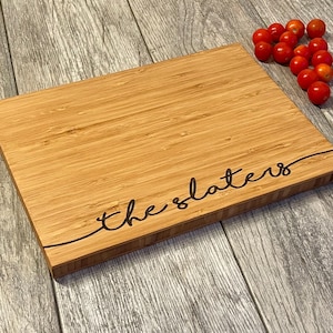 Personalized Cutting Board Wedding Gift, Bamboo Charcuterie Board, Unique Valentines Day Gift, Bridal Shower, Engraved Engagement Present