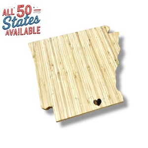 Alabama State-Shaped Personalized Bamboo Cutting Board | Sierra Heirloom | All 50 states Available