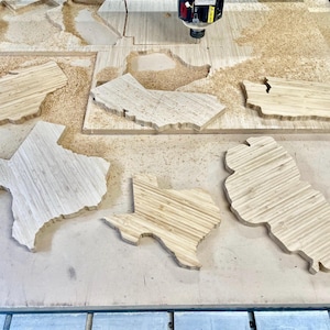Indiana State-Shaped Personalized Bamboo Cutting Board | Sierra Heirloom | All 50 states Available
