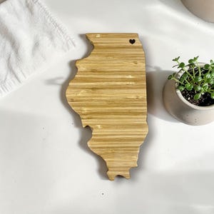 Personalized State Cutting Board – Bamboo Charcuterie Wedding Gift