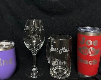 Custom Designed Stainless Steel and Glass Drinkware