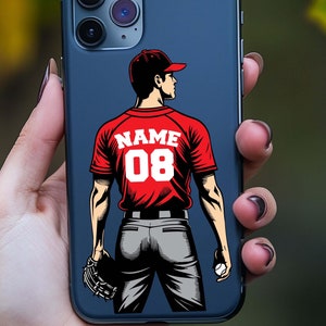 Custom Baseball Player Phone Case | Personalized Name and Number | Tough Case for Extra Protection | Unique Baseball Player Gift