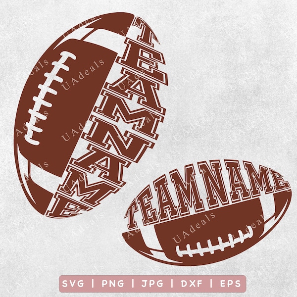 Custom Football Team Name SVG, Personalized Name Vector file, American Football SVG, Team Name Design, Player PNG Graphic, Coach Gift Name