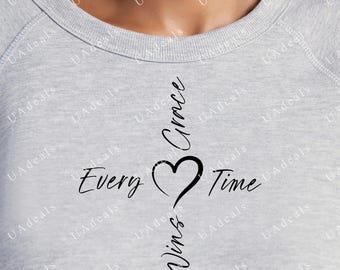 La gracia siempre triunfa SVG, diseño de camiseta cristiana (descarga digital)