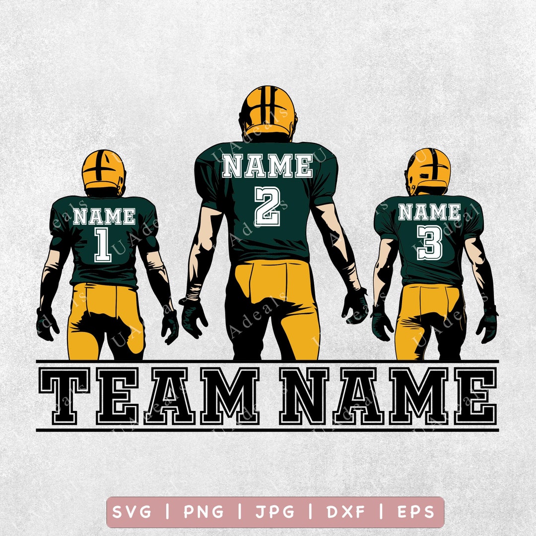 3 Football Player SVG, Football Team SVG, Player Name Svg, American ...