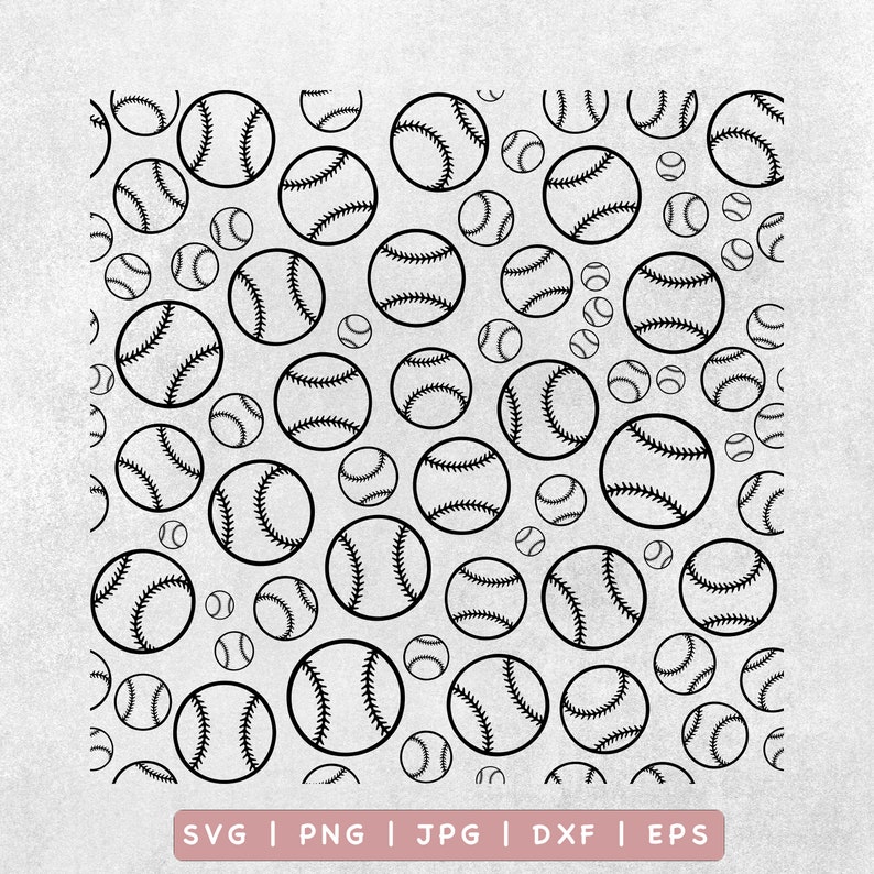 Baseball Pattern SVG, Seamless Game Print (digital Download) - Etsy