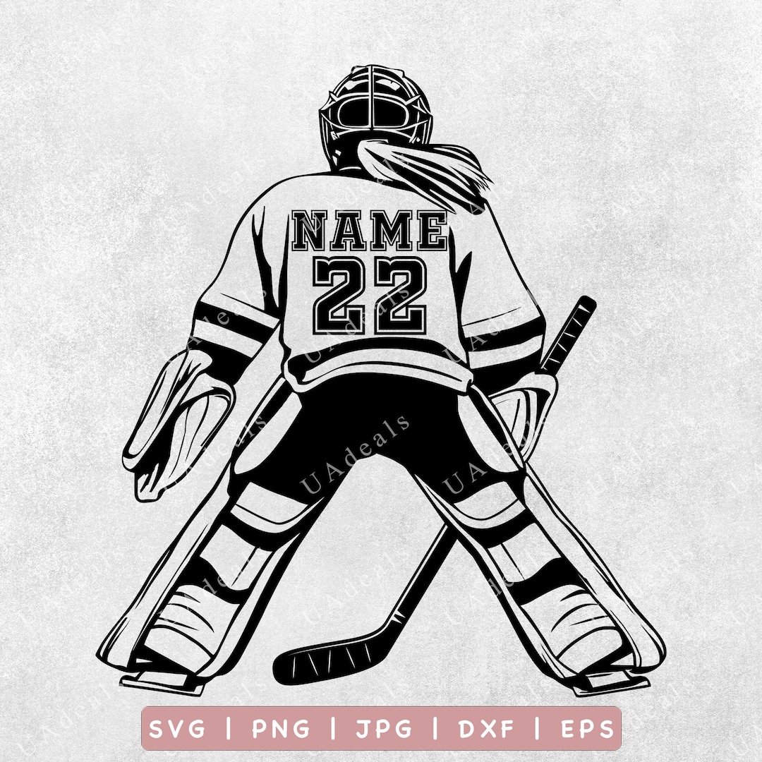 Female Hockey Goalie SVG, Personalized Player Graphic (digital Download ...