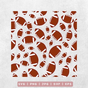 Football Pattern SVG, Seamless Sports Print (Digital Download)