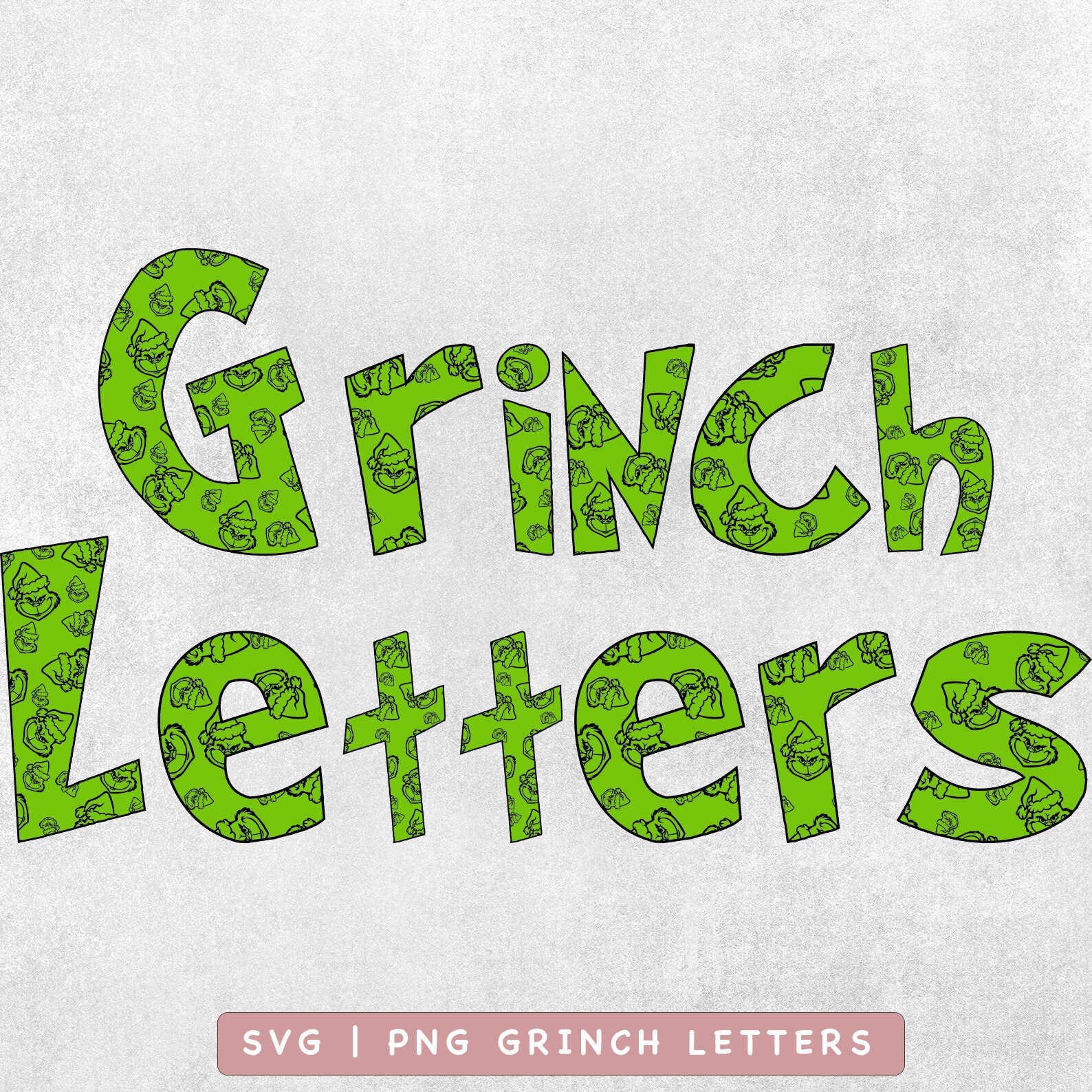 Grinch Font SVG Christmas Grinch Clipart Cartoon Font for Cricut Funny ...