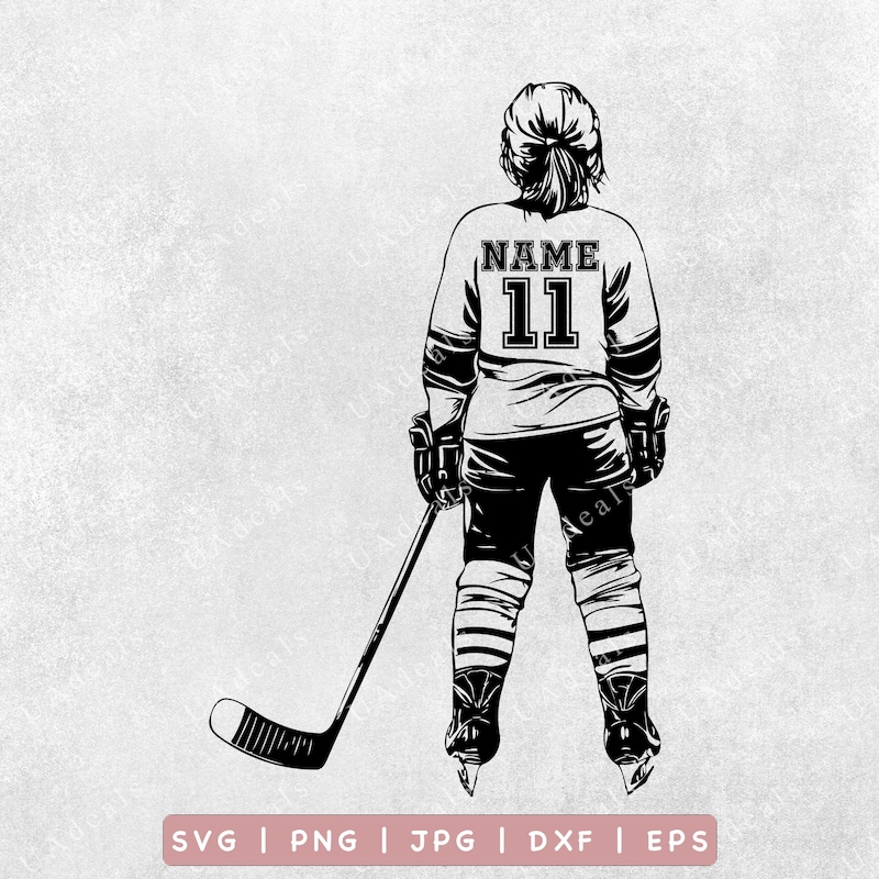 Hockey Girl Svg - Etsy