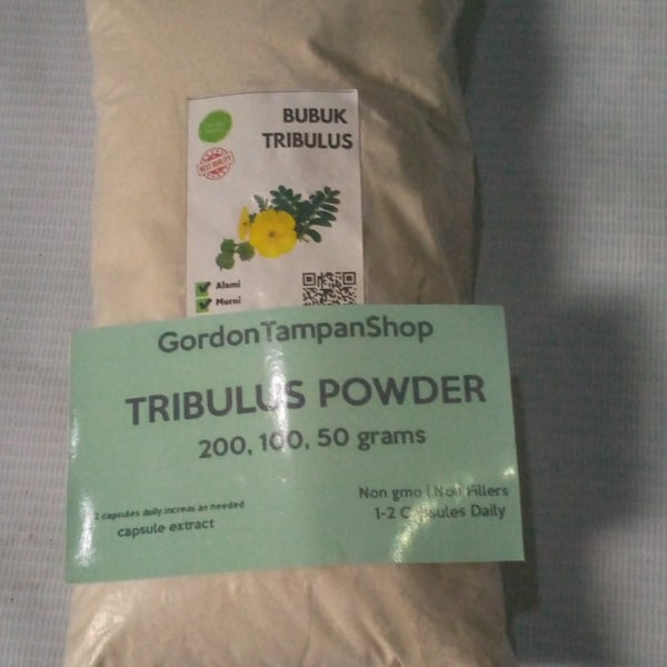 Organic Tribullus powder, Pure Tribullus Terrestris, Organic Tribullus 200 grams - 100 grams -50 grams powder