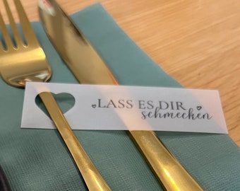 Besteckanhänger für Deine Tischdeko auf Hochzeiten, Taufen, Geburtstagsfeier,...