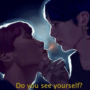 Bts Yoongi and Hobi Art print