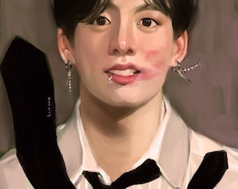 BTS Jungkook Pencil Drawing : PRINT From Original Fanart - Etsy UK