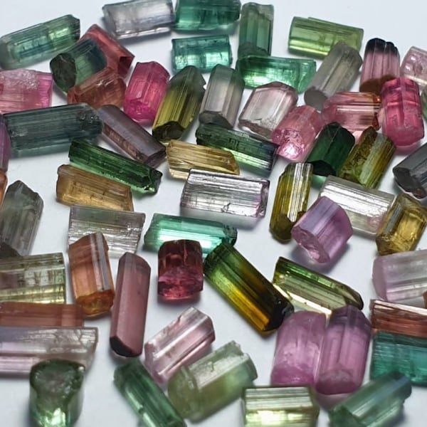 Multi Colour Terminated Tourmaline Crystals from Paprok Mine Afghanistan