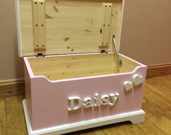 Personalised Toy Chest Blanket Box Toy Box - Handmade Solid Pine! Quick Turnaround! Please contact before ordering. Thanks.