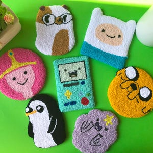 Cartoon Charakter Untersetzer Hund Becher Teppich Geschenk Punch Nadel Untersetzer Geschenk für Sie Niedliches Geschenk für glückliches Dekor Katze Untersetzer Prinzessin Pinguin Wolke