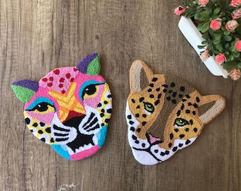 Punch Needle Tiger Wall Art, Tufted Pop Art Jaguar Decor, Handmade Animal Wall Hanging
