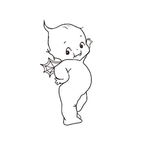Kewpie Vampire SVG Vintage Halloween